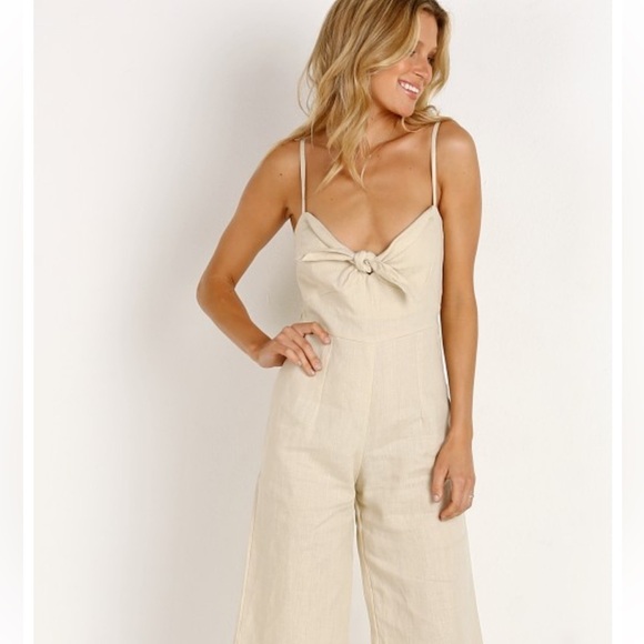 NWT Faithfull the Brand Presley Jumpsuit 100% Linen Women’s Size US 6 - Picture 3 of 14